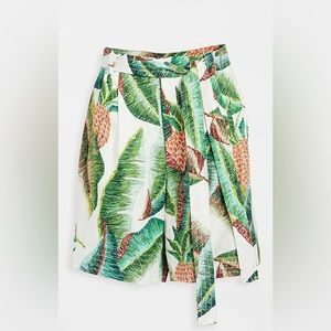 Farm Rio Forest Palm Linen Shorts Size S NWT